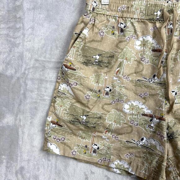 Peanuts x Reyn Spooner Snoopy Surf Shorts L Aloha Hawaii Print Uniqlo Collab - Picture 3 of 10